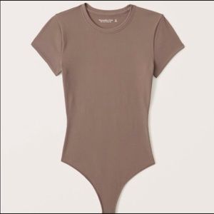 abercrombie and fitch seamless ribbed short sleeve bodysuit